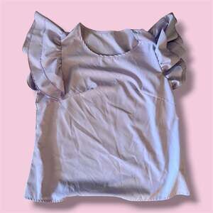 Lavender Ruffle Sleeve Blouse